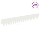 vidaXL Fűszegélyezés 20 pcs 103 x 15 cm fém Fehér