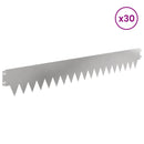 vidaXL Fűszegélyezés 30 pcs 103 x 15 cm fém Ezüst