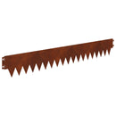 vidaXL Fűszegélyezés 10 pcs 103 x 15 cm fém Rozsdás