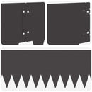 vidaXL Fűszegélyezés 10 pcs 103 x 20 cm fém Fekete