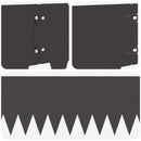 vidaXL Fűszegélyezés 20 pcs 103 x 20 cm fém Fekete