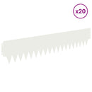 vidaXL Fűszegélyezés 20 pcs 103 x 20 cm fém Fehér