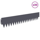 vidaXL Fűszegélyezés 30 pcs 103 x 20 cm fém Antracitszürke