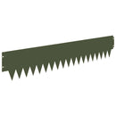 vidaXL Fűszegélyezés 10 pcs 103 x 20 cm fém Olajzöld