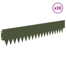 vidaXL Fűszegélyezés 20 pcs 103 x 20 cm fém Olajzöld