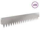 vidaXL Fűszegélyezés 10 pcs 103 x 20 cm fém Ezüst