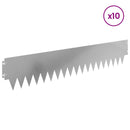 vidaXL Fűszegélyezés 10 pcs 103 x 20 cm fém Ezüst