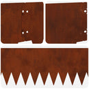 vidaXL Fűszegélyezés 30 pcs 103 x 20 cm fém Rozsdás
