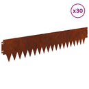 vidaXL Fűszegélyezés 30 pcs 103 x 20 cm fém Rozsdás
