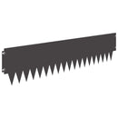 vidaXL Fűszegélyezés 10 pcs 103 x 25 cm fém Fekete