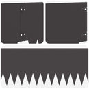 vidaXL Fűszegélyezés 20 pcs 103 x 25 cm fém Fekete