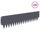 vidaXL Fűszegélyezés 10 pcs 103 x 25 cm fém Antracitszürke