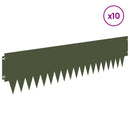 vidaXL Fűszegélyezés 10 pcs 103 x 25 cm fém Olajzöld