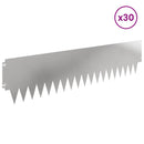vidaXL Fűszegélyezés 30 pcs 103 x 25 cm fém Ezüst