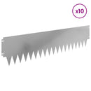 vidaXL Fűszegélyezés 10 pcs 103 x 25 cm fém Ezüst
