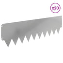 vidaXL Fűszegélyezés 20 pcs 103 x 30 cm fém Ezüst