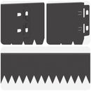 vidaXL Fűszegélyezés 10 pcs 103 x 10 cm Acél Fekete