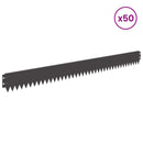 vidaXL Fűszegélyezés 50 pcs 103 x 10 cm Acél Fekete