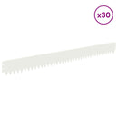 vidaXL Fűszegélyezés 30 pcs 103 x 10 cm Acél Fehér