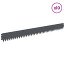 vidaXL Fűszegélyezés 10 pcs 103 x 10 cm Acél Antracitszürke