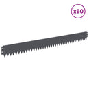 vidaXL Fűszegélyezés 50 pcs 103 x 10 cm Acél Antracitszürke