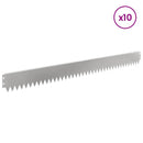 vidaXL Fűszegélyezés 10 pcs 103 x 10 cm Acél Ezüst