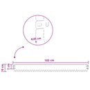 vidaXL Fűszegélyezés 10 pcs 103 x 10 cm Acél Ezüst