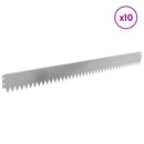 vidaXL Fűszegélyezés 10 pcs 103 x 10 cm Acél Ezüst