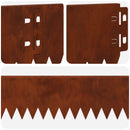 vidaXL Fűszegélyezés 20 pcs 103 x 10 cm Acél Rozsdás