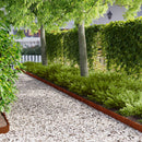 vidaXL Fűszegélyezés 50 pcs 103 x 10 cm Acél Rozsdás
