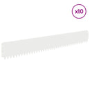 vidaXL Fűszegélyezés 10 pcs 103 x 15 cm Acél Fehér