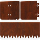 vidaXL Fűszegélyezés 10 pcs 103 x 15 cm Acél Rozsdás
