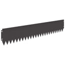 vidaXL Fűszegélyezés 10 pcs 103 x 20 cm Acél Fekete