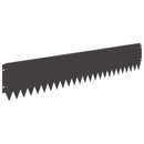 vidaXL Fűszegélyezés 30 pcs 103 x 20 cm Acél Fekete