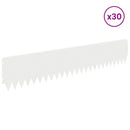 vidaXL Fűszegélyezés 30 pcs 103 x 20 cm Acél Fehér