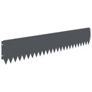 vidaXL Fűszegélyezés 10 pcs 103 x 20 cm Acél Antracitszürke