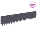 vidaXL Fűszegélyezés 30 pcs 103 x 20 cm Acél Antracitszürke