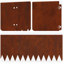 vidaXL Fűszegélyezés 10 pcs 103 x 20 cm Acél Rozsdás