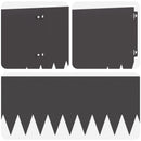 vidaXL Fűszegélyezés 10 pcs 103 x 25 cm Acél Fekete