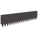 vidaXL Fűszegélyezés 10 pcs 103 x 25 cm Acél Fekete