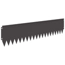 vidaXL Fűszegélyezés 10 pcs 103 x 25 cm Acél Fekete