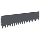 vidaXL Fűszegélyezés 10 pcs 103 x 25 cm Acél Antracitszürke
