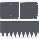 vidaXL Fűszegélyezés 20 pcs 103 x 25 cm Acél Antracitszürke