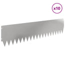 vidaXL Fűszegélyezés 10 pcs 103 x 25 cm Acél Ezüst