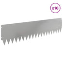vidaXL Fűszegélyezés 10 pcs 103 x 25 cm Acél Ezüst