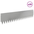 vidaXL Fűszegélyezés 20 pcs 103 x 25 cm Acél Ezüst