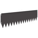 vidaXL Fűszegélyezés 10 pcs 103 x 30 cm Acél Fekete