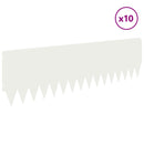 vidaXL Fűszegélyezés 10 pcs 103 x 30 cm Acél Fehér