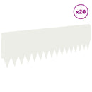 vidaXL Fűszegélyezés 20 pcs 103 x 30 cm Acél Fehér