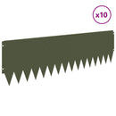 vidaXL Fűszegélyezés 10 pcs 103 x 30 cm Acél Olajzöld